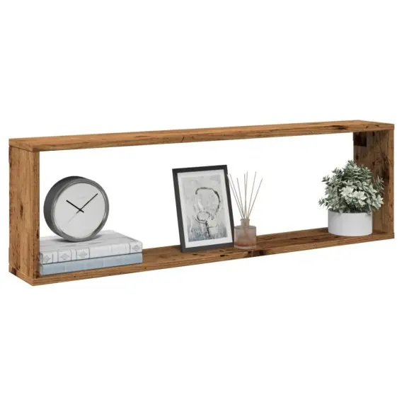 Bestseller Półki ścienne kostki 4 szt., kolor starego drewna, 100x15x30 cm Lumarko! - Hurtownia wielobranżowa Lumarko