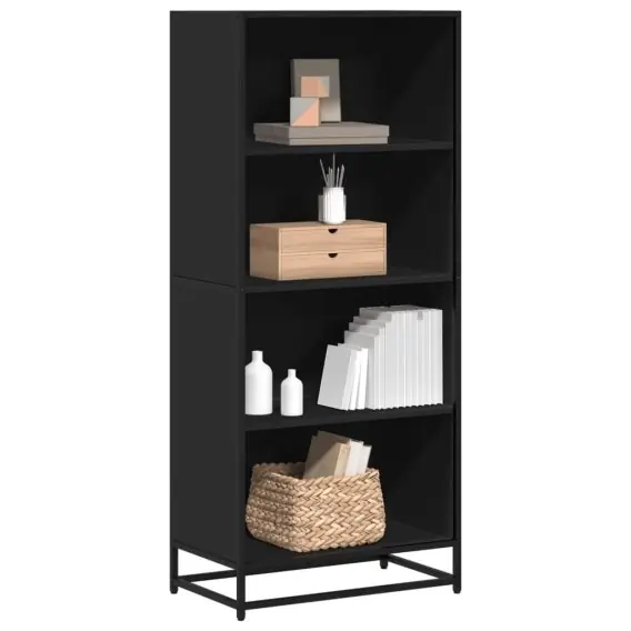 Kup online Regał, czarny, 60x35x139 cm, materiał drewnopochodny Lumarko! - Hurtownia wielobranżowa Lumarko