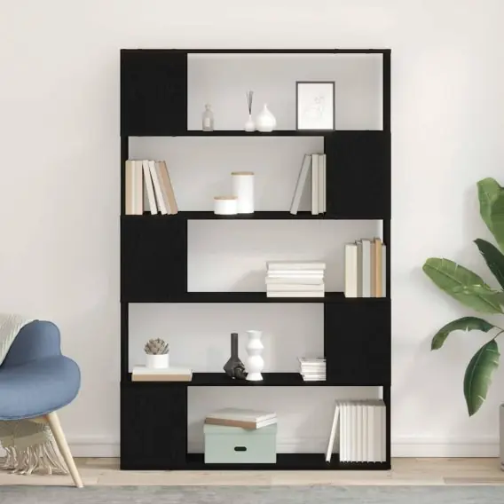 Kup teraz Regał Czarny Dąb 100x24x155 cm z materiału drewnopochodnego Lumarko! - Hurtownia wielobranżowa Lumarko