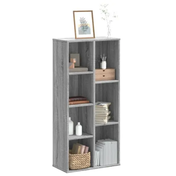 Nie przegap Regał, szary dąb sonoma, 50x25x105 cm, materiał drewnopochodny Lumarko! - Hurtownia wielobranżowa Lumarko