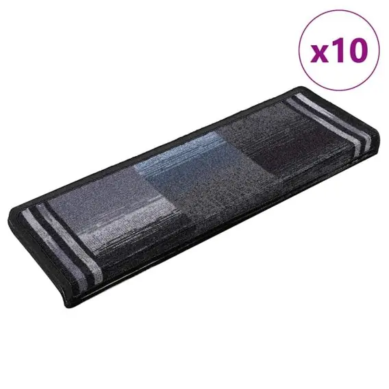 Samoprzylepne nakładki na schody 10 szt. 65x21x4cm czarno-szare - Hurtownia wielobranżowa Lumarko Hit cenowy