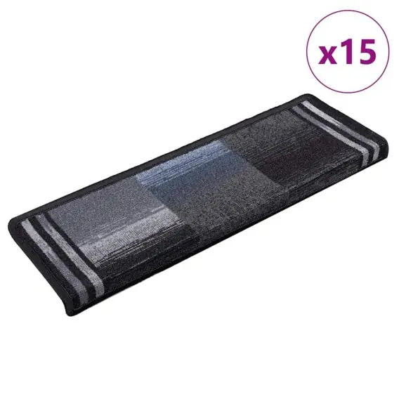 Samoprzylepne nakładki na schody 15 szt. 65x21x4cm czarno-szare Lumarko! - Hurtownia wielobranżowa Lumarko Wysoka jakość