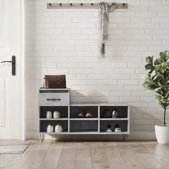 Szafka na buty, szarość betonu, 102x36x60 cm Lumarko! - Hurtownia wielobranżowa Lumarko Łatwy zwrot