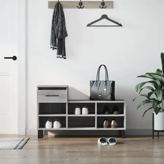 Okazja Szafka na buty, szary dąb sonoma, 102x36x60 cm Lumarko! - Hurtownia wielobranżowa Lumarko