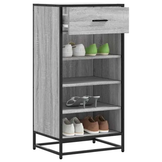 Szafka na buty, szary dąb sonoma, 48x38x97,5 cm Lumarko! - Hurtownia wielobranżowa Lumarko Nowy
