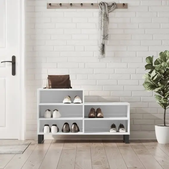 Rabat Szafka na buty, wysoki połysk, biała, 102x36x60 cm Lumarko! - Hurtownia wielobranżowa Lumarko