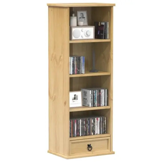 Szafka na płyty CD Corona, 40x30x110 cm, lite drewno sosnowe Lumarko! - Hurtownia wielobranżowa Lumarko Sprawdź teraz
