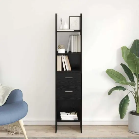 Szafka na książki Czarny dąb 40 x 35 x 180 cm Lumarko! - Hurtownia wielobranżowa Lumarko Kup teraz