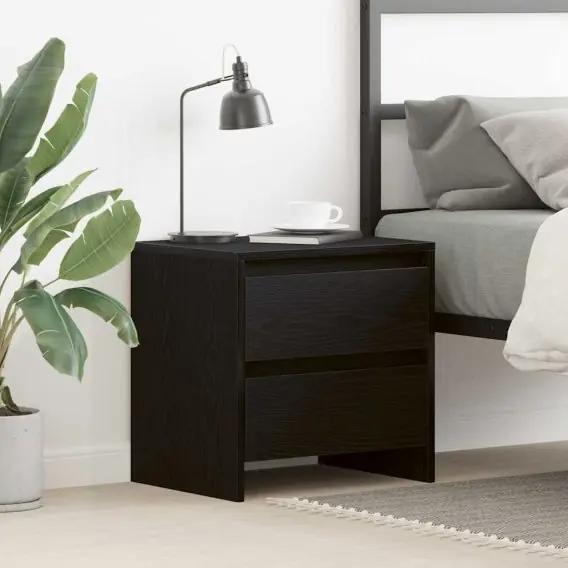 Szafka nocna Czarny Dąb 45x34x44,5 cm Drewno inżynieryjne Lumarko! - Hurtownia wielobranżowa Lumarko Zniżka