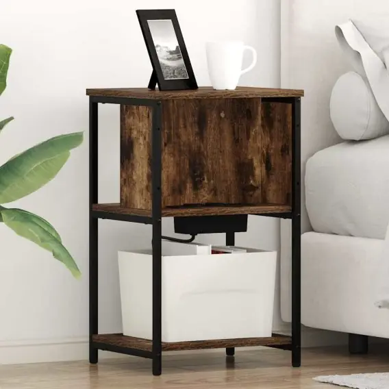 Oferta czasowa Szafka Nocna Wędzony dąb 38 x 31 x 61 cm Lumarko! - Hurtownia wielobranżowa Lumarko