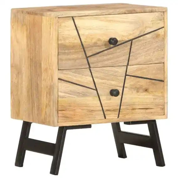 Szafka nocna, 40x30x50 cm, lite drewno mango Lumarko! - Hurtownia wielobranżowa Lumarko Premium
