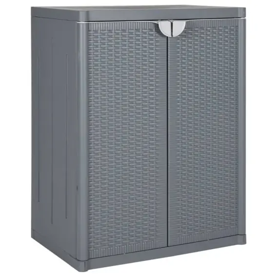 Szafka ogrodowa, szara, 65x45x88 cm, rattan PP Lumarko! - Hurtownia wielobranżowa Lumarko Niska cena