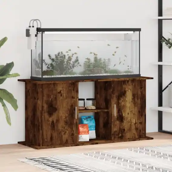 Szafka pod akwarium, przydymiony dąb, 121x41x58 cm Lumarko! - Hurtownia wielobranżowa Lumarko Do wyczerpania zapasów