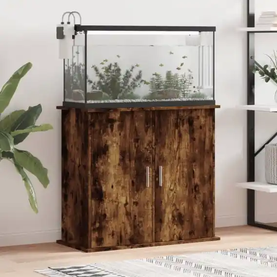 Szafka pod akwarium, przydymiony dąb, 81x36x73 cm Lumarko! Lumarko! - Hurtownia wielobranżowa Lumarko Zamów teraz
