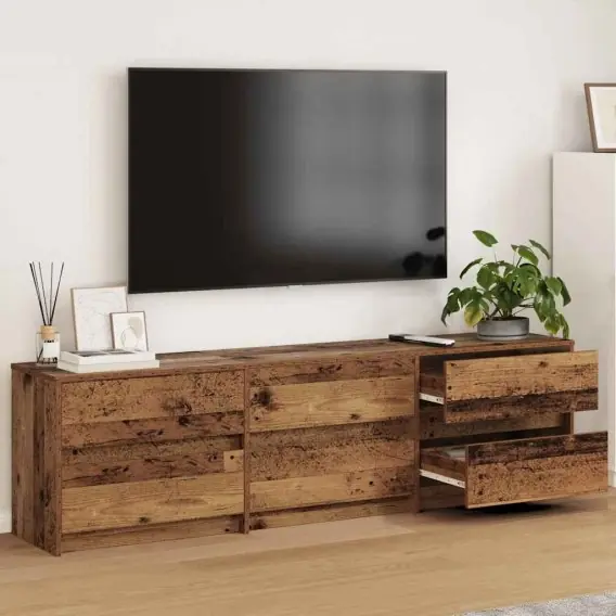 Szafka pod telewizor z szufladą Brązowy 180 x 34 x 50 cm Lumarko! - Hurtownia wielobranżowa Lumarko Niska cena