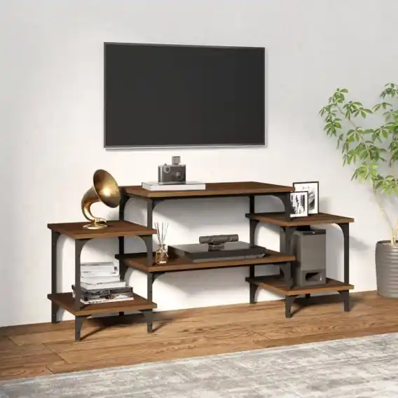Cena promocyjna Szafka pod telewizor, brązowy dąb, 117x35x52 cm Lumarko! - Hurtownia wielobranżowa Lumarko