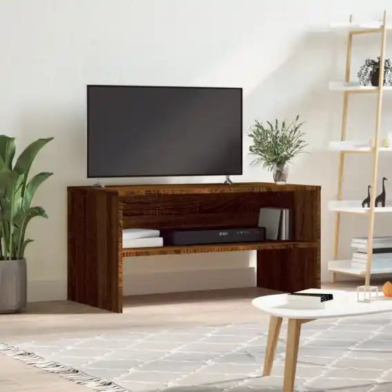 Szafka pod telewizor, brązowy dąb, 80x40x40 cm Lumarko! - Hurtownia wielobranżowa Lumarko Szybka dostawa