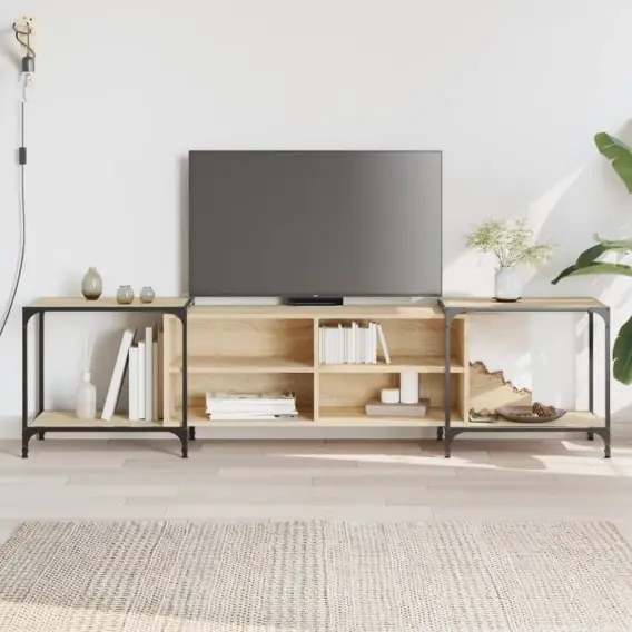 Szafka pod telewizor, dąb sonoma, 203x37x50 cm Lumarko! - Hurtownia wielobranżowa Lumarko Ograniczona ilość
