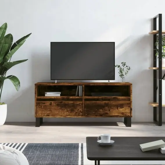 Szafka pod TV, przydymiony dąb, 100x34,5x44,5 cm Lumarko! - Hurtownia wielobranżowa Lumarko Tani