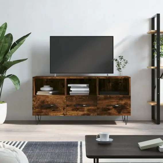 Szafka pod TV, przydymiony dąb, 102x36x50 cm Lumarko! - Hurtownia wielobranżowa Lumarko Wyjątkowa oferta