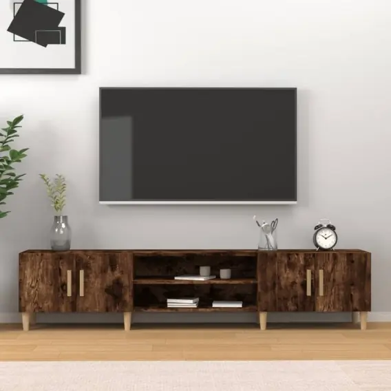 Szafka pod TV, przydymiony dąb, 180x31,5x40 cm Lumarko! - Hurtownia wielobranżowa Lumarko Premium