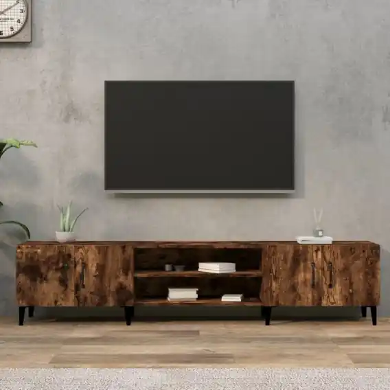 Szafka pod TV, przydymiony dąb, 180x31,5x40 cm Lumarko! - Hurtownia wielobranżowa Lumarko Wyprzedaż