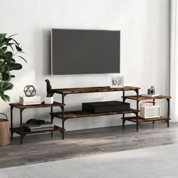 Zniżka Szafka pod TV, przydymiony dąb, 197x35x52 cm Lumarko! - Hurtownia wielobranżowa Lumarko