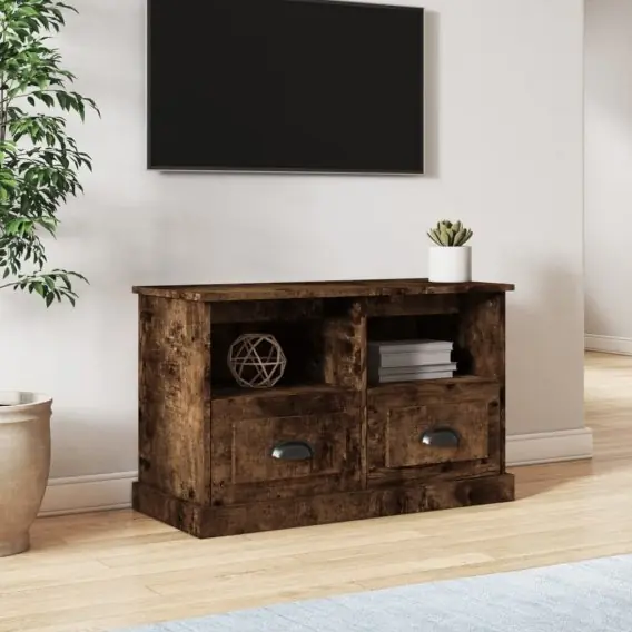 Szafka pod TV, przydymiony dąb, 80x35x50 cm Lumarko! - Hurtownia wielobranżowa Lumarko Szybka wysyłka