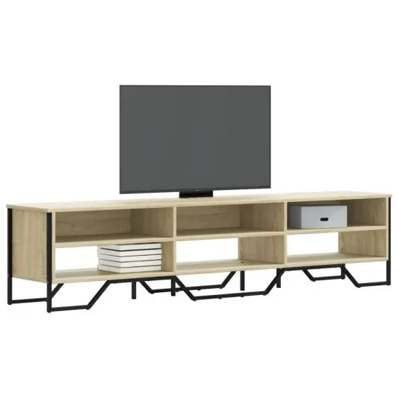 Wyjątkowa oferta Szafka pod TV, dąb sonoma, 180x34x41 cm materiał drewnopochodny Lumarko! - Hurtownia wielobranżowa Lumarko