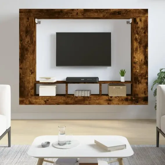 Szafka pod telewizor, przydymiony dąb, 152x22x113 cm Lumarko! - Hurtownia wielobranżowa Lumarko Ograniczona ilość