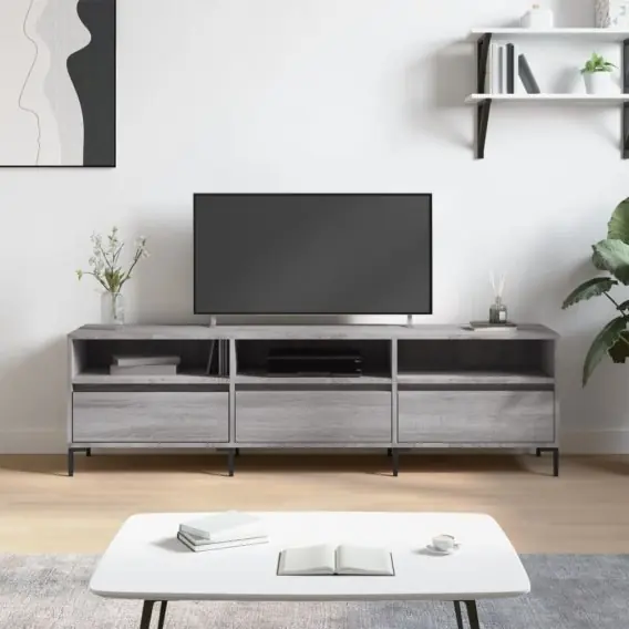 Szafka pod TV, szary dąb sonoma, 150x30x44,5 cm Lumarko! - Hurtownia wielobranżowa Lumarko Tylko do końca tygodnia