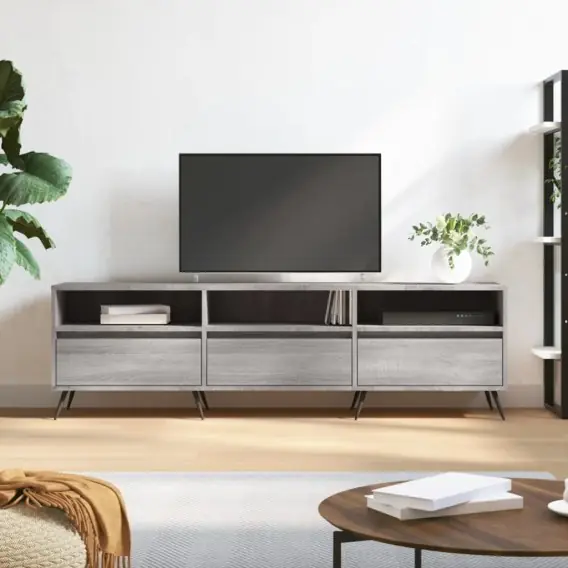 Szafka pod TV, szary dąb sonoma, 150x30x44,5 cm Lumarko! Lumarko! - Hurtownia wielobranżowa Lumarko Darmowy zwrot