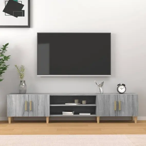 Szafka pod TV, szary dąb sonoma, 180x31,5x40 cm Lumarko! - Hurtownia wielobranżowa Lumarko Obniżka ceny