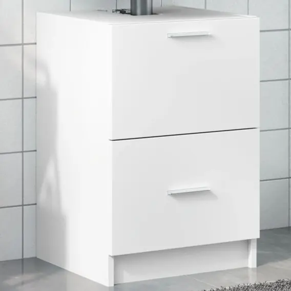Taniej Szafka pod umywalkę, biała 40x37x59 cm, materiał drewnopochodny Lumarko! - Hurtownia wielobranżowa Lumarko