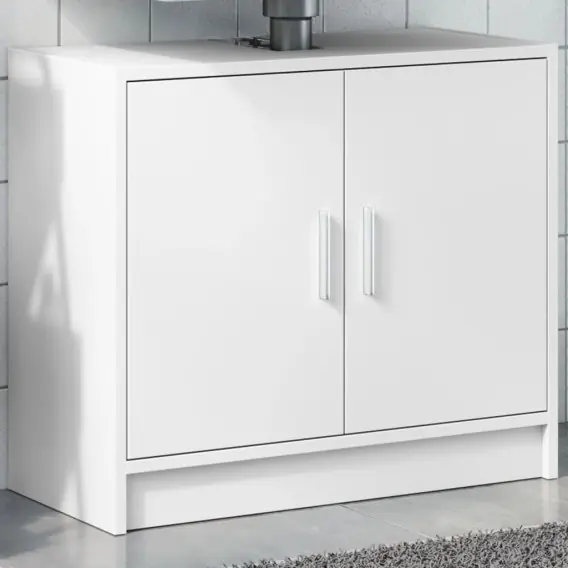 Zniżka Szafka pod umywalkę, biała 63x29x55 cm, materiał drewnopochodny Lumarko! - Hurtownia wielobranżowa Lumarko