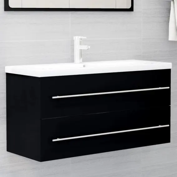Szafka pod umywalkę, czarna, 100x38,5x48 cm Lumarko! - Hurtownia wielobranżowa Lumarko Kup online