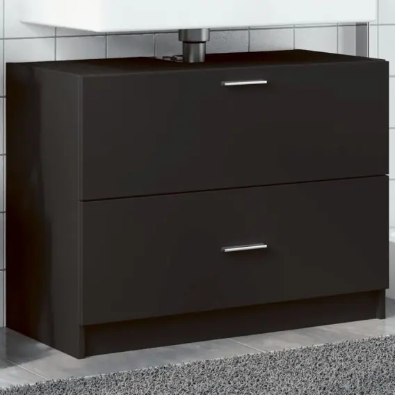 Szafka pod umywalkę, czarna, 78x37x59 cm Lumarko! - Hurtownia wielobranżowa Lumarko Bezpieczna płatność