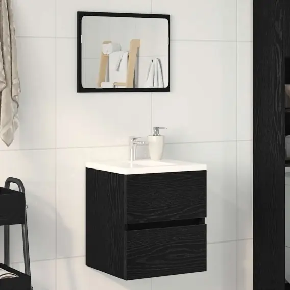 Szafka pod umywalkę, czarny dąb, 41x38,5x45 cm Lumarko! - Hurtownia wielobranżowa Lumarko Bestseller
