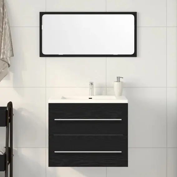 Szafka pod umywalkę, czarny dąb, 60x38,5x48 cm Lumarko! - Hurtownia wielobranżowa Lumarko Bezpieczne zakupy