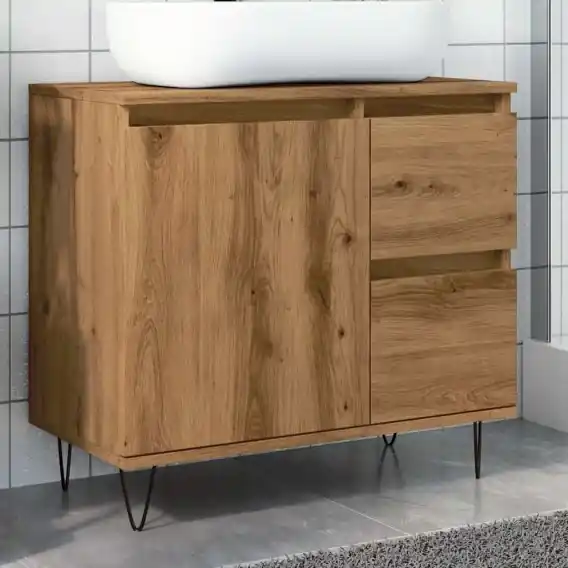 Zamów dziś Szafka pod umywalkę, dąb artisan, 65x33x60 cm Lumarko! Lumarko! - Hurtownia wielobranżowa Lumarko