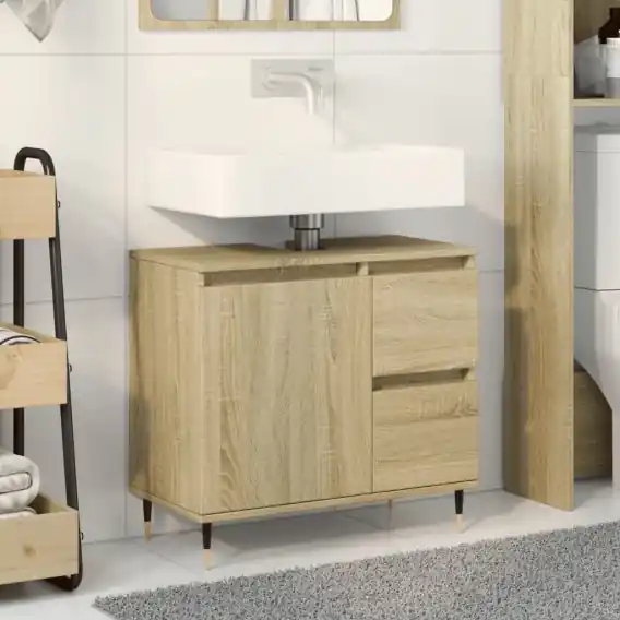 Sprawdź teraz Szafka pod umywalkę, dąb sonoma, 65x33x60 cm Lumarko! - Hurtownia wielobranżowa Lumarko