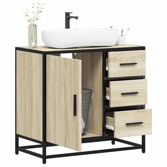 Szafka pod umywalkę, dąb sonoma, 65x33x60 cm Lumarko! Lumarko! - Hurtownia wielobranżowa Lumarko Popularny
