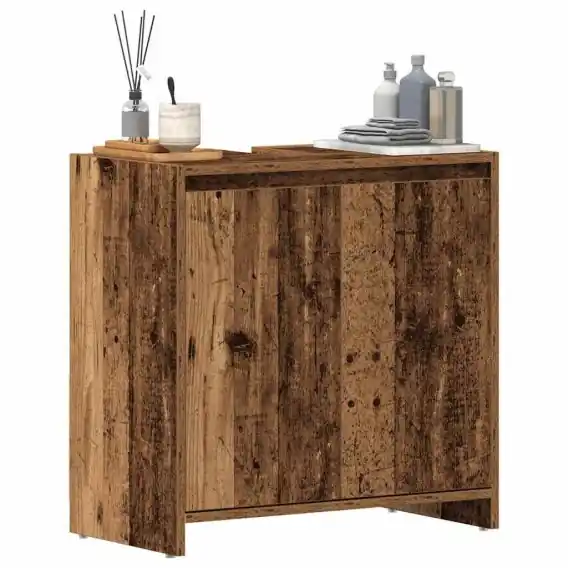 Łatwy zwrot Szafka pod umywalkę, stare drewno, 60x33x60 cm Lumarko! - Hurtownia wielobranżowa Lumarko