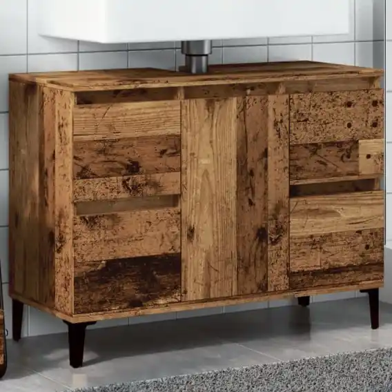Oferta Szafka pod umywalkę, stare drewno, 80x33x60 cm Lumarko! - Hurtownia wielobranżowa Lumarko