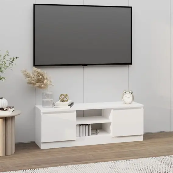 Oferta czasowa Szafka pod TV, z drzwiczkami, biała, 102x30x36 cm Lumarko! - Hurtownia wielobranżowa Lumarko