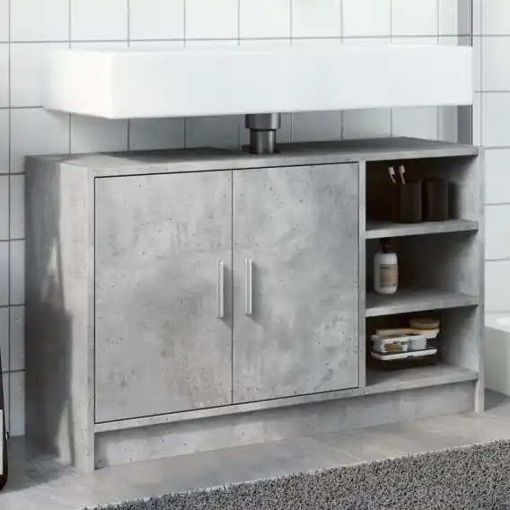 Oferta limitowana Szafka pod umywalkę, szarość betonu, 90x29x55 cm Lumarko! - Hurtownia wielobranżowa Lumarko