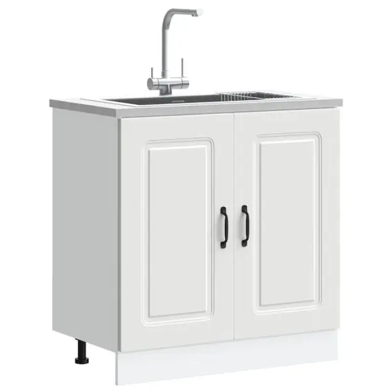 Szafka pod zlewozmywak, Kalmar, biała, 80x46x81,5 cm Lumarko! - Hurtownia wielobranżowa Lumarko Kup teraz