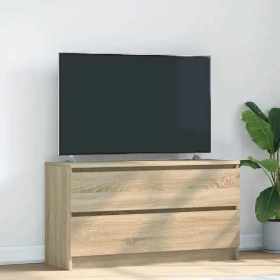 Ostatnia szansa Szafka RTV Sonoma Oak 100x35x54 cm Drewno klejone Lumarko! - Hurtownia wielobranżowa Lumarko