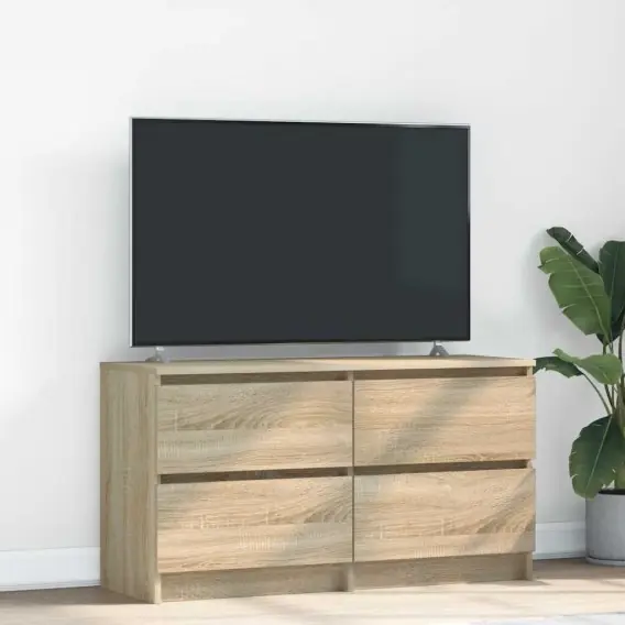 Szafka RTV Sonoma Oak 100x35x54 cm Drewno klejone Lumarko! - Hurtownia wielobranżowa Lumarko Oferta