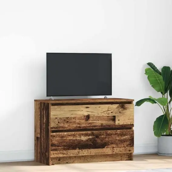 Ostatnie sztuki Szafka RTV Stare drewno 80x35x54 cm Drewno klejone Lumarko! Lumarko! - Hurtownia wielobranżowa Lumarko